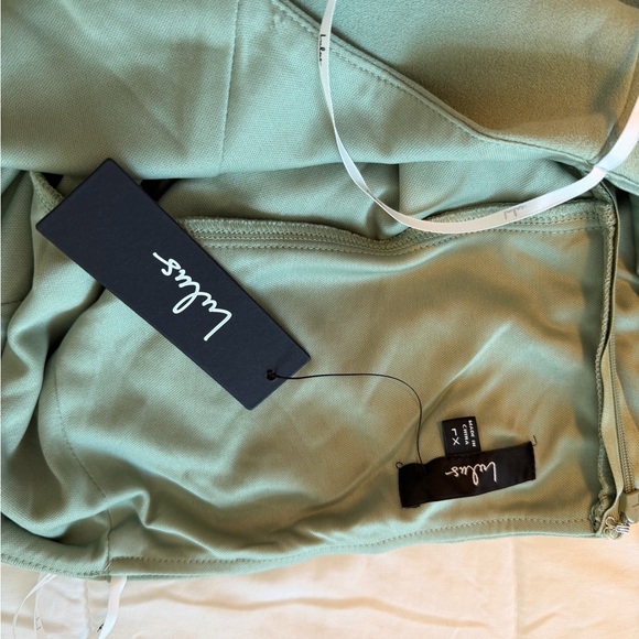 Lulu's Seafoam High-Low Halter Ruffle Dress - Picture 6 of 6